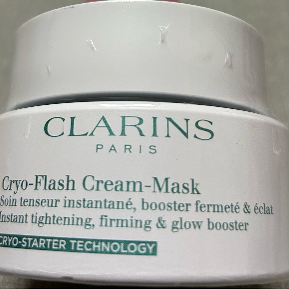 Clarins Cryo-Flash Cream-Mask — White & Teal Packaging